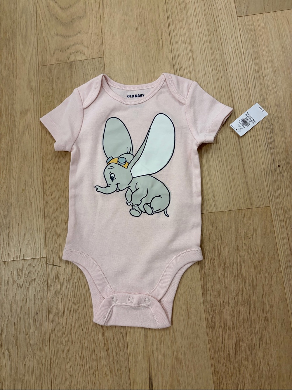GAP Light Pink Dumbo Graphic Baby One-Piece